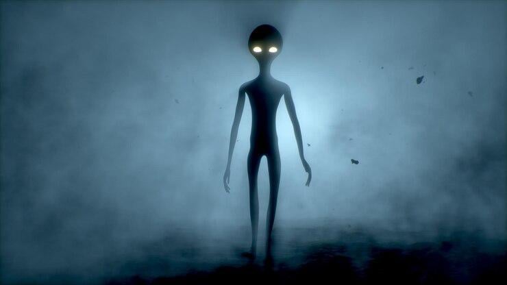 Artist illustration of what an alien encounter would look like