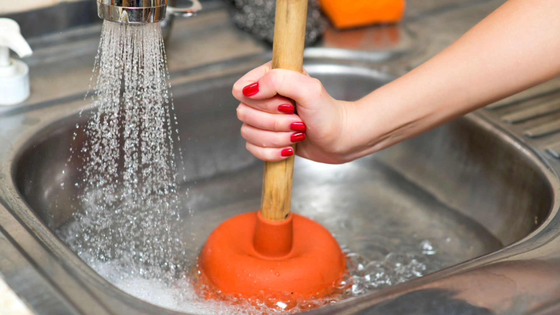 plunger on kitchen sink too tight