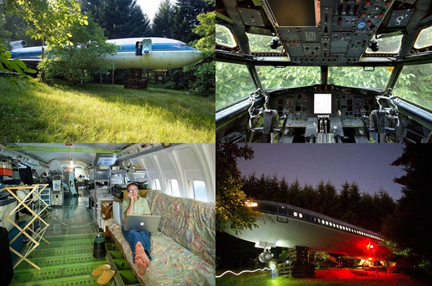 Electrical Engineer Turns Boeing 727 Airliner To His Dream Home 