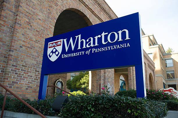 A signpost for Wharton School of Business at the University of Pennsylvania