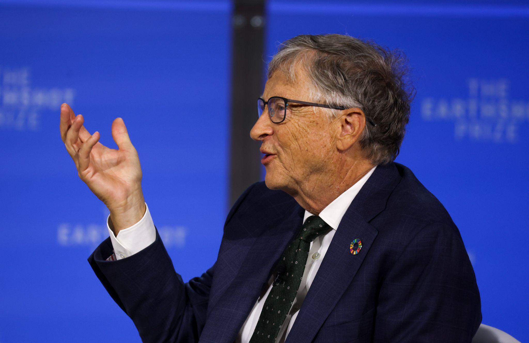 Microsoft CEO Bill Gates speaking at the Earthshot Prize Innovation Summit
